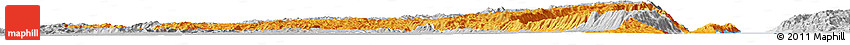 Political Horizon Map of Fizi, lighten, desaturated