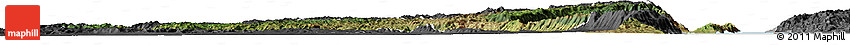 Satellite Horizon Map of Fizi, darken, desaturated