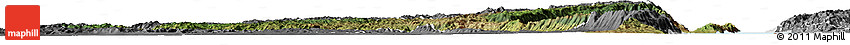 Satellite Horizon Map of Fizi, desaturated