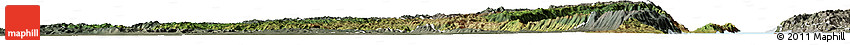 Satellite Horizon Map of Fizi, semi-desaturated