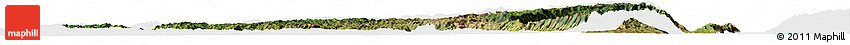 Satellite Horizon Map of Fizi, single color outside