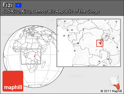 Blank Location Map of Fizi, within the entire country