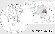 Blank Location Map of Fizi, highlighted country, highlighted grandparent region, within the entire country