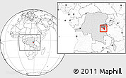 Blank Location Map of Fizi, highlighted country, highlighted parent region, within the entire country