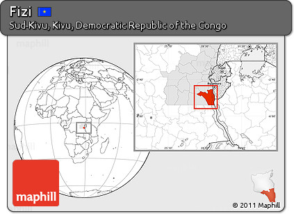 Blank Location Map of Fizi, highlighted grandparent region