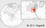 Blank Location Map of Fizi, highlighted grandparent region