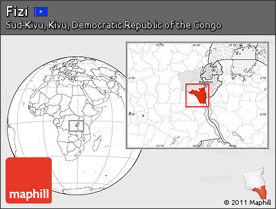 Blank Location Map of Fizi, highlighted parent region