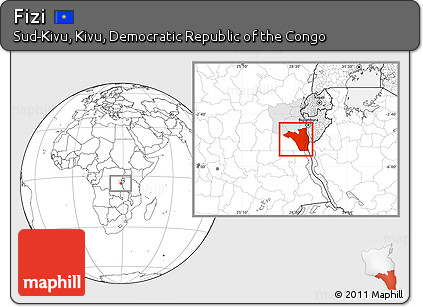 Blank Location Map of Fizi, highlighted parent region
