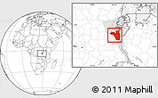 Blank Location Map of Fizi, highlighted parent region