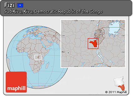 Gray Location Map of Fizi
