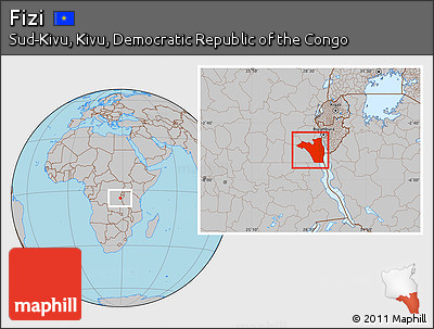 Gray Location Map of Fizi