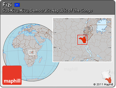 Gray Location Map of Fizi