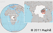 Gray Location Map of Fizi, highlighted country, highlighted grandparent region, within the entire country