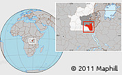 Gray Location Map of Fizi, highlighted parent region, highlighted grandparent region