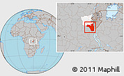 Gray Location Map of Fizi, highlighted parent region