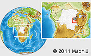 Physical Location Map of Fizi, highlighted country, highlighted parent region, within the entire country