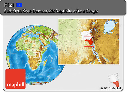 Physical Location Map of Fizi, highlighted parent region