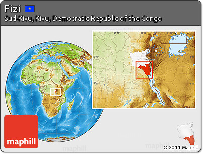 Physical Location Map of Fizi, highlighted parent region