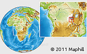 Physical Location Map of Fizi, highlighted parent region, highlighted grandparent region, within the entire country