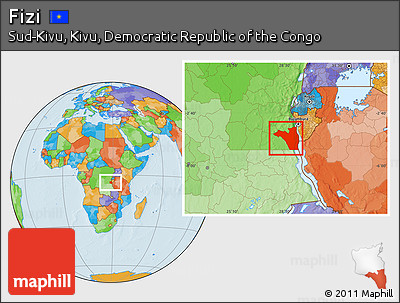 Political Location Map of Fizi