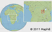 Savanna Style Location Map of Fizi, within the entire country