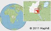 Savanna Style Location Map of Fizi, highlighted grandparent region