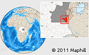 Shaded Relief Location Map of Fizi, highlighted country, highlighted grandparent region
