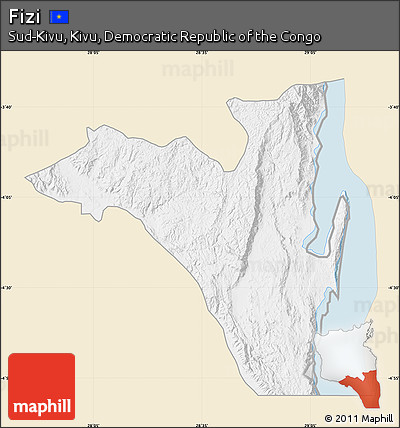 Classic Style Map of Fizi, single color outside