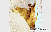 Physical Map of Fizi, lighten