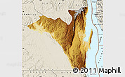 Physical Map of Fizi, shaded relief outside