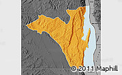Political Map of Fizi, darken, desaturated