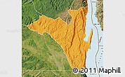 Political Map of Fizi, satellite outside