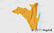 Political Map of Fizi, single color outside