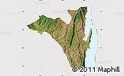 Satellite Map of Fizi, cropped outside
