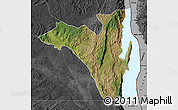 Satellite Map of Fizi, darken, desaturated