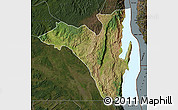 Satellite Map of Fizi, darken