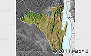 Satellite Map of Fizi, desaturated