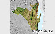 Satellite Map of Fizi, lighten, desaturated