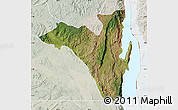 Satellite Map of Fizi, lighten