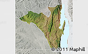 Satellite Map of Fizi, lighten, semi-desaturated