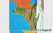 Satellite Map of Fizi, political outside