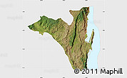 Satellite Map of Fizi, single color outside