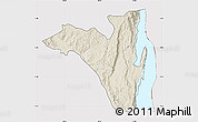 Shaded Relief Map of Fizi, cropped outside