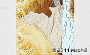 Shaded Relief Map of Fizi, physical outside