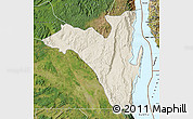 Shaded Relief Map of Fizi, satellite outside