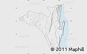 Silver Style Map of Fizi, single color outside