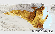 Physical Panoramic Map of Fizi, lighten, semi-desaturated