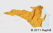 Political Panoramic Map of Fizi, cropped outside
