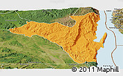 Political Panoramic Map of Fizi, satellite outside