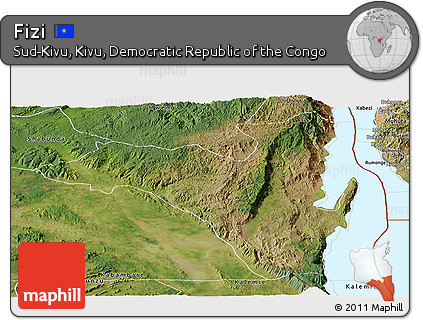 Satellite Panoramic Map of Fizi